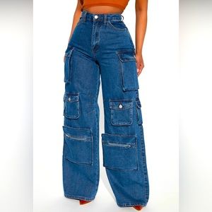 Fashion Nova Cargo Jeans NWT